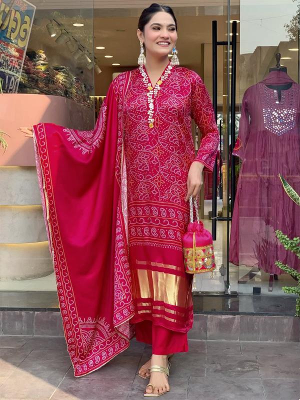 Felocity Bandhani Hit Vol 2 Designer Bandhani Kurti Wholesale Catalog