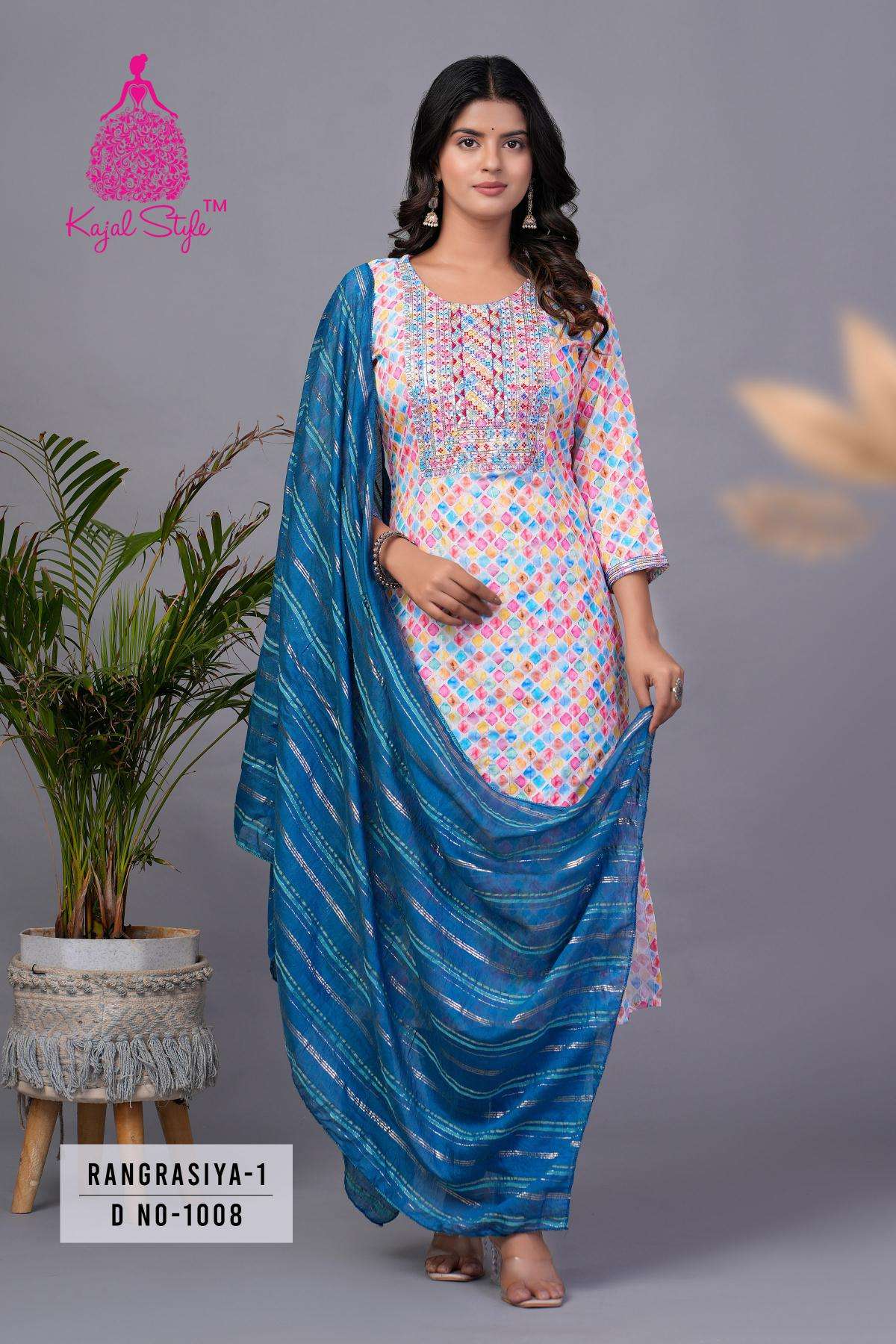 Diya Trends Rangrasiya Vol.1 Kurti Pant with Dupatta Catalogue – Heavy Silk Party Wear Kurtis