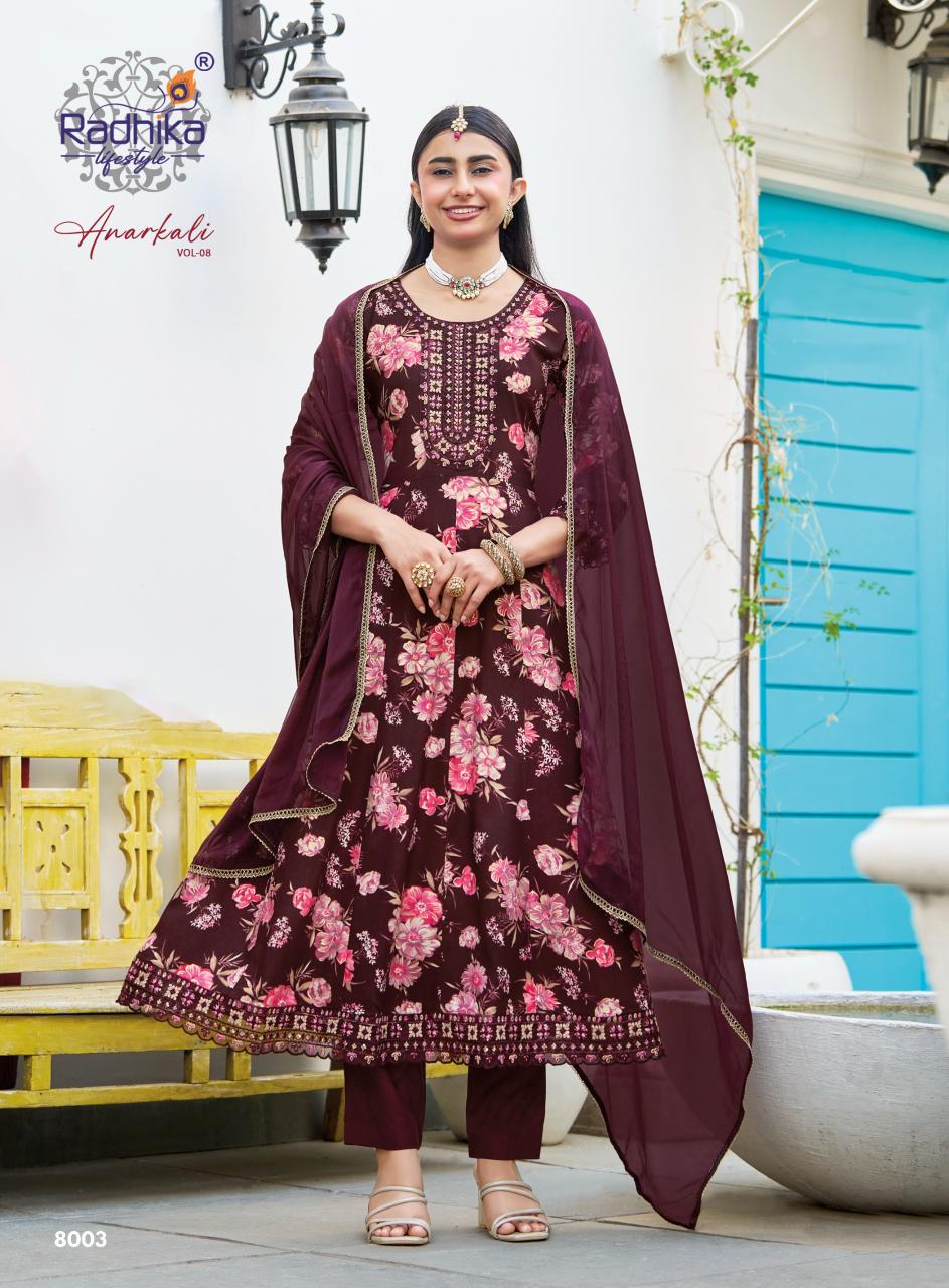 Radhika Life Style Anarkali Vol 8 Catalog Kurtis Wholesale Set