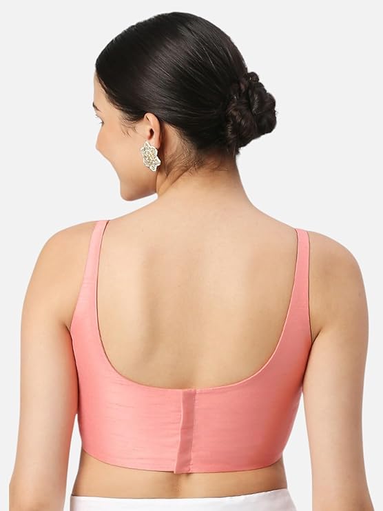 Biyu Pastel Art Silk Sleeveless Blouse