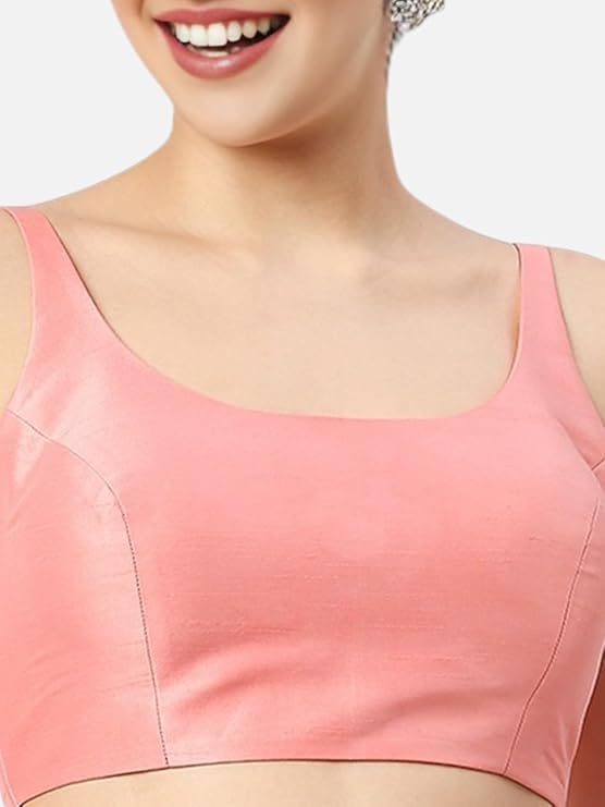 Biyu Pastel Art Silk Sleeveless Blouse