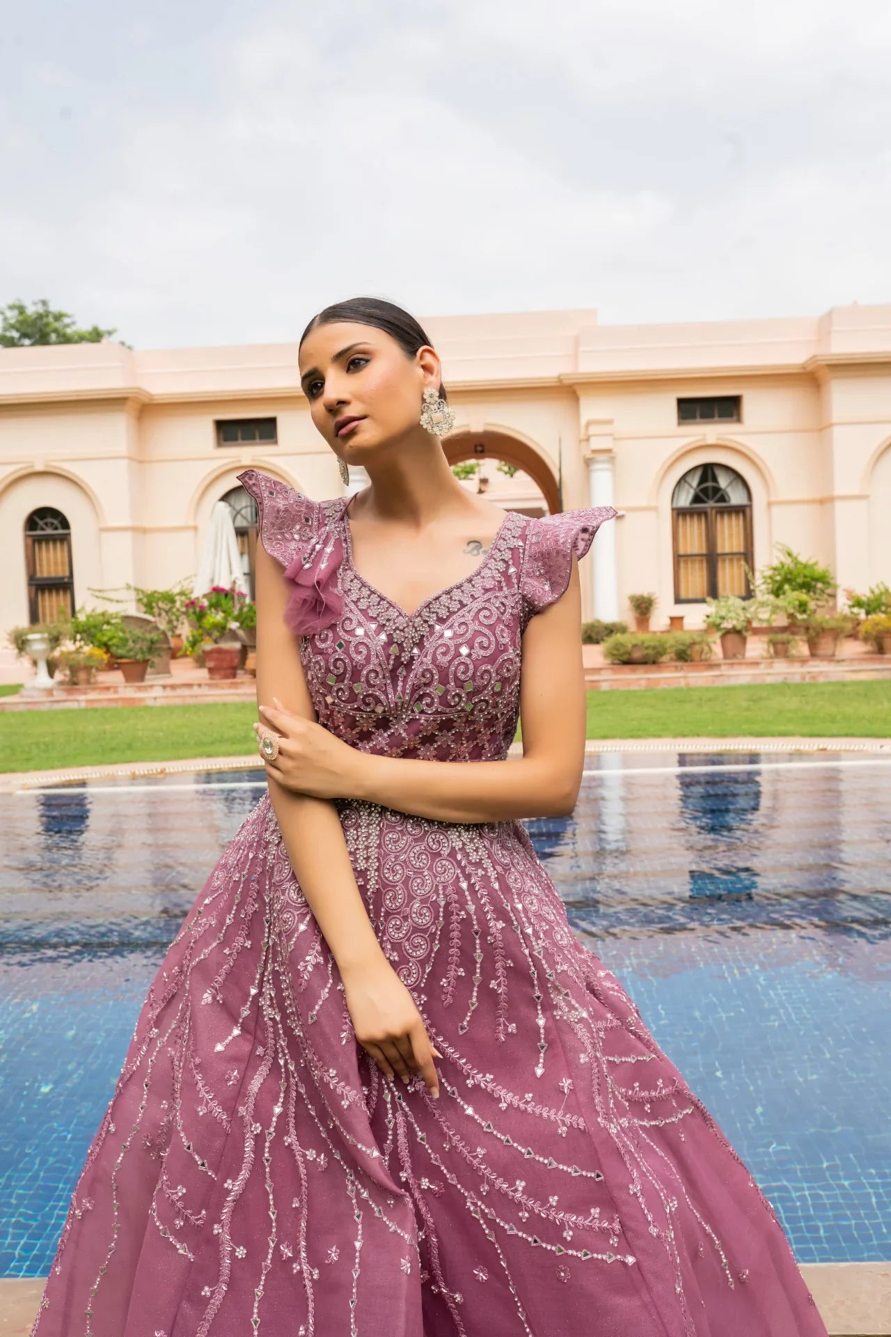 Image of Dark Onion Designer Exclusive Ball Gown from Lehera Fashions