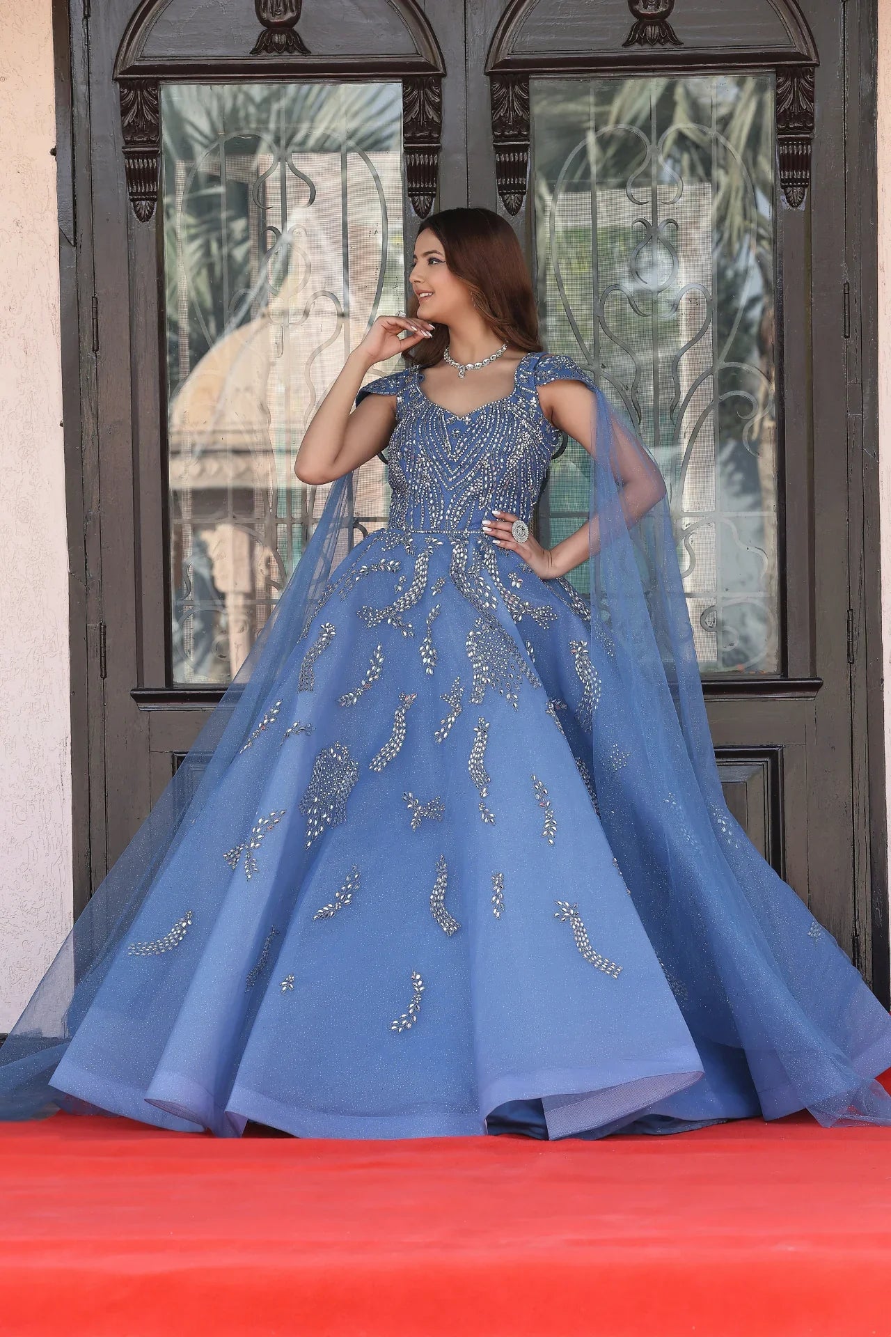 Image of Electric Blue Exclusive Blue Ball Gown from Lehera Fashions