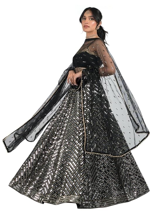 Image of Georgette Embroidery Lehenga Choli with Dupatta from Lehera Fashions