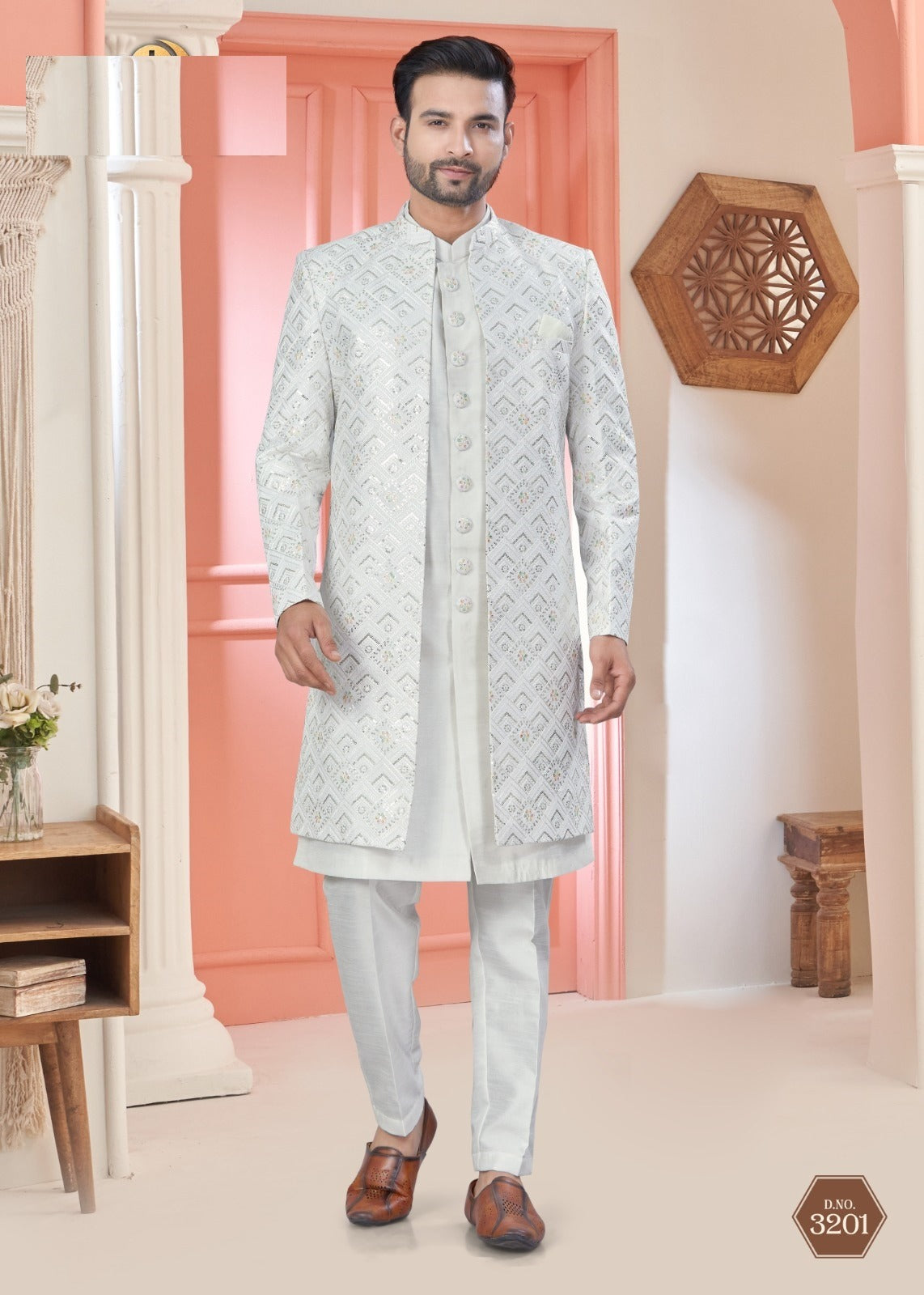 Indo-Western Men's Sherwani – Wedding Exclusive Collection
