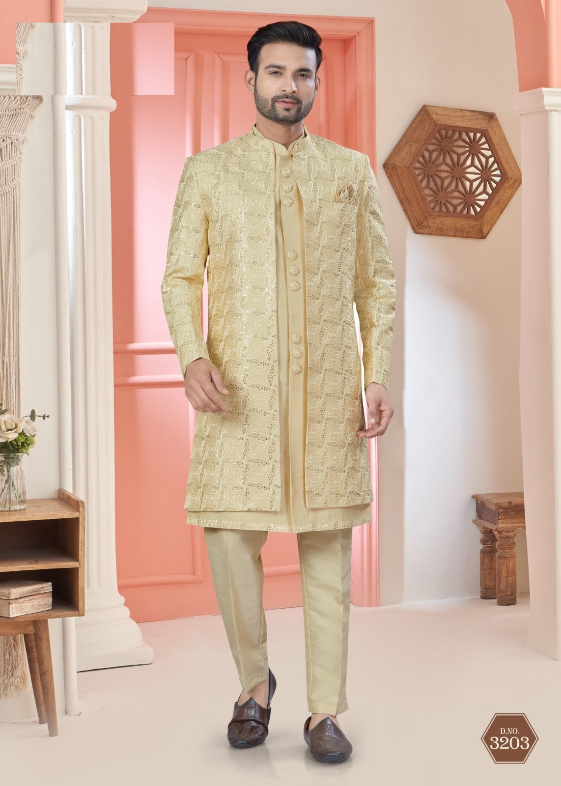 Indo-Western Men's Sherwani – Wedding Exclusive Collection