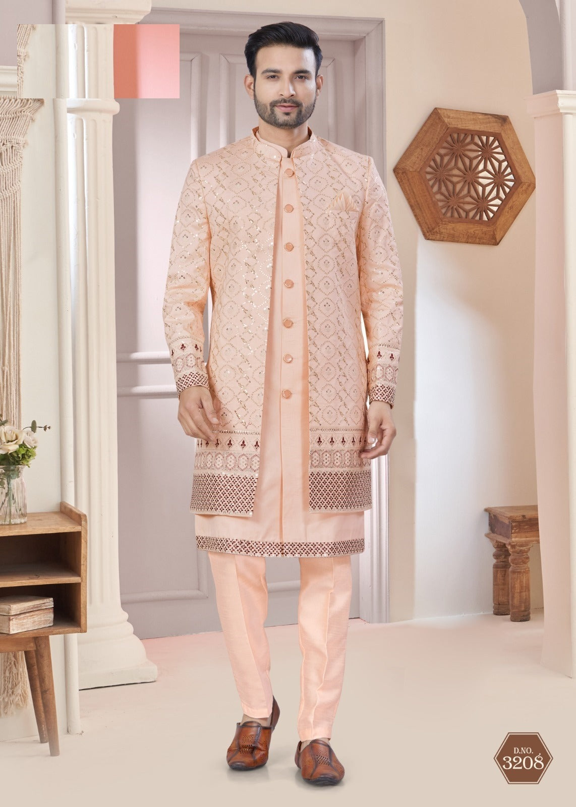 Indo-Western Men's Sherwani – Wedding Exclusive Collection