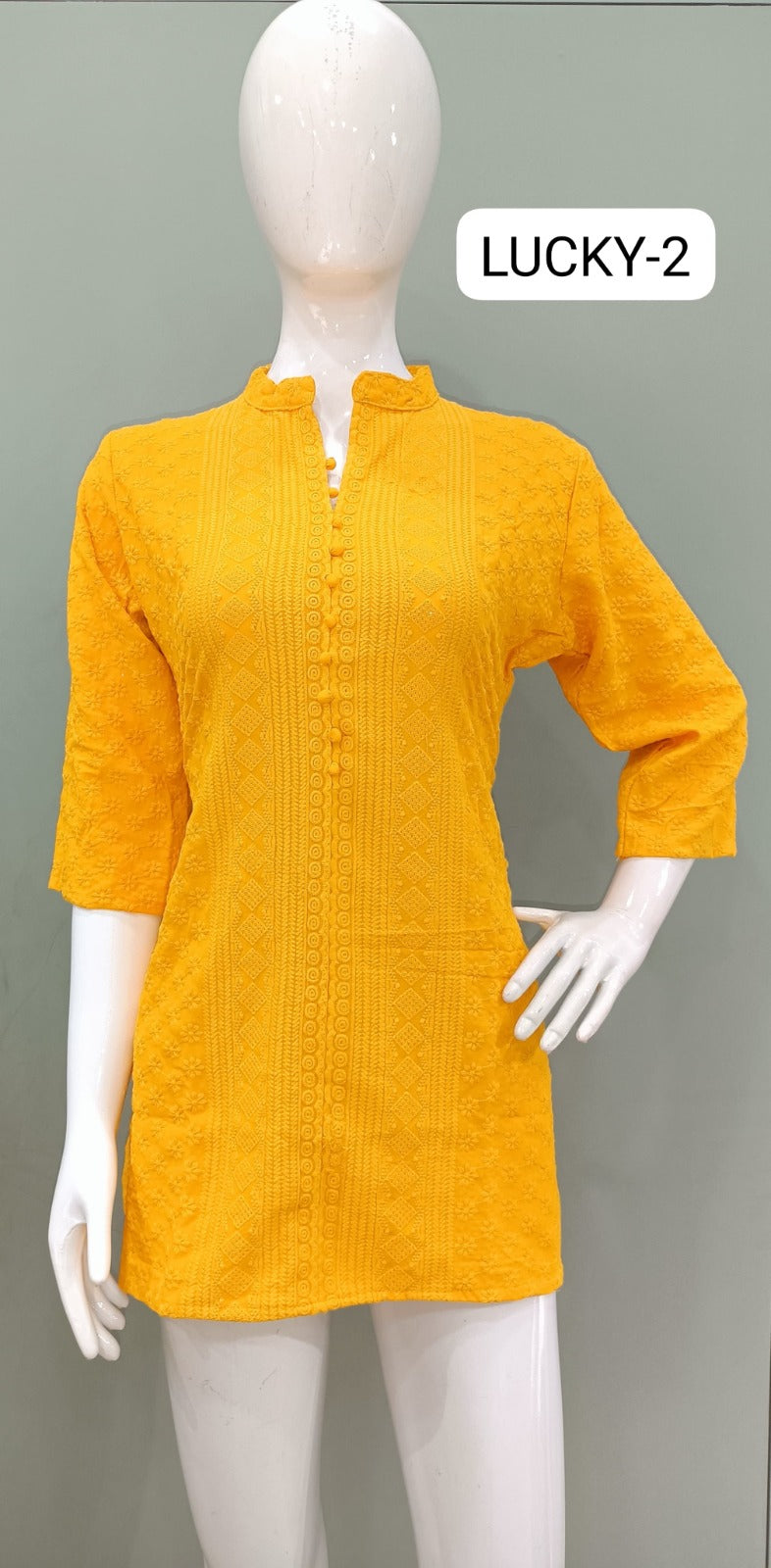 Image of Chikankari Short Top in Viscose Rayon with Full Lucknowi Work – Lehera Fashions NZ from Lehera Fashions