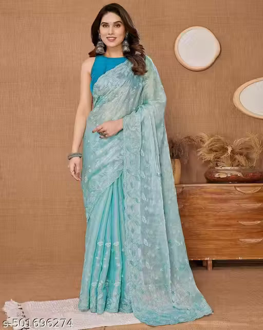 Jimmy Chu Designer Embroidery Saree