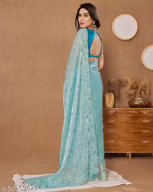 Jimmy Chu Designer Embroidery Saree