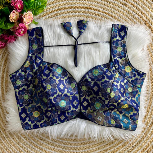 Mahira Jacquard Sleeveless Blouse