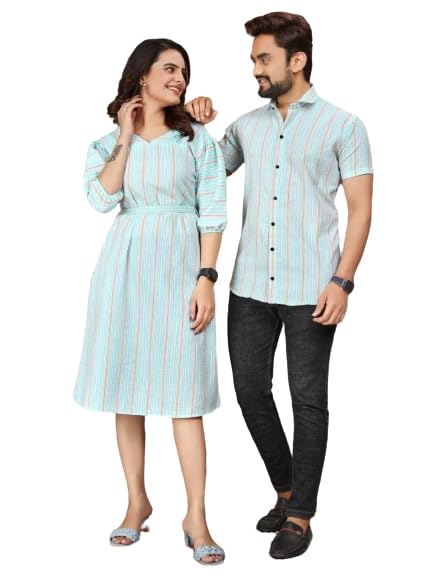 Image of Ozurdex Mens Shirt & Women's Tunic Combo from Lehera Fashions
