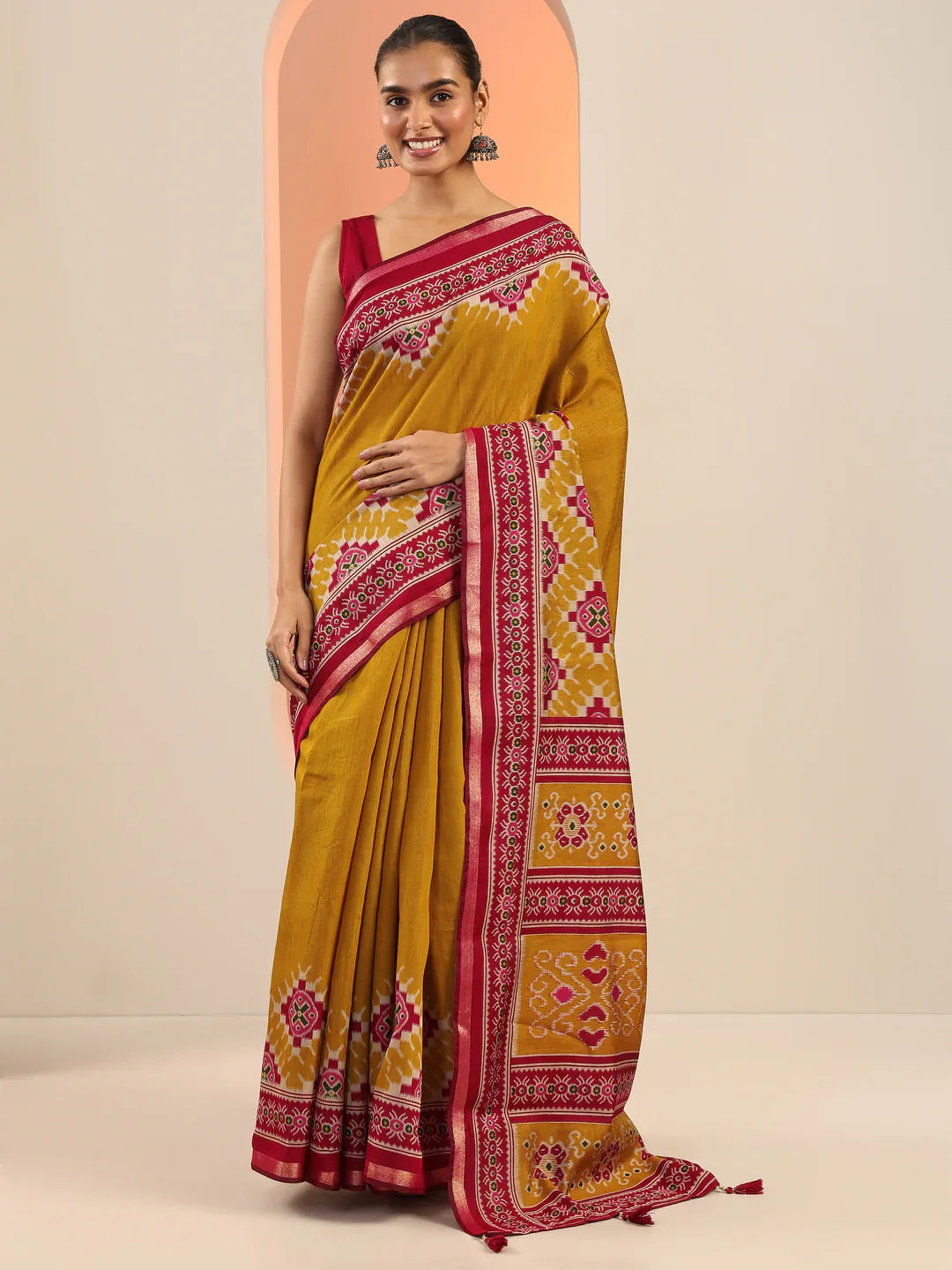 Radiant Mustard Cotton Saree with Customizable Blouse