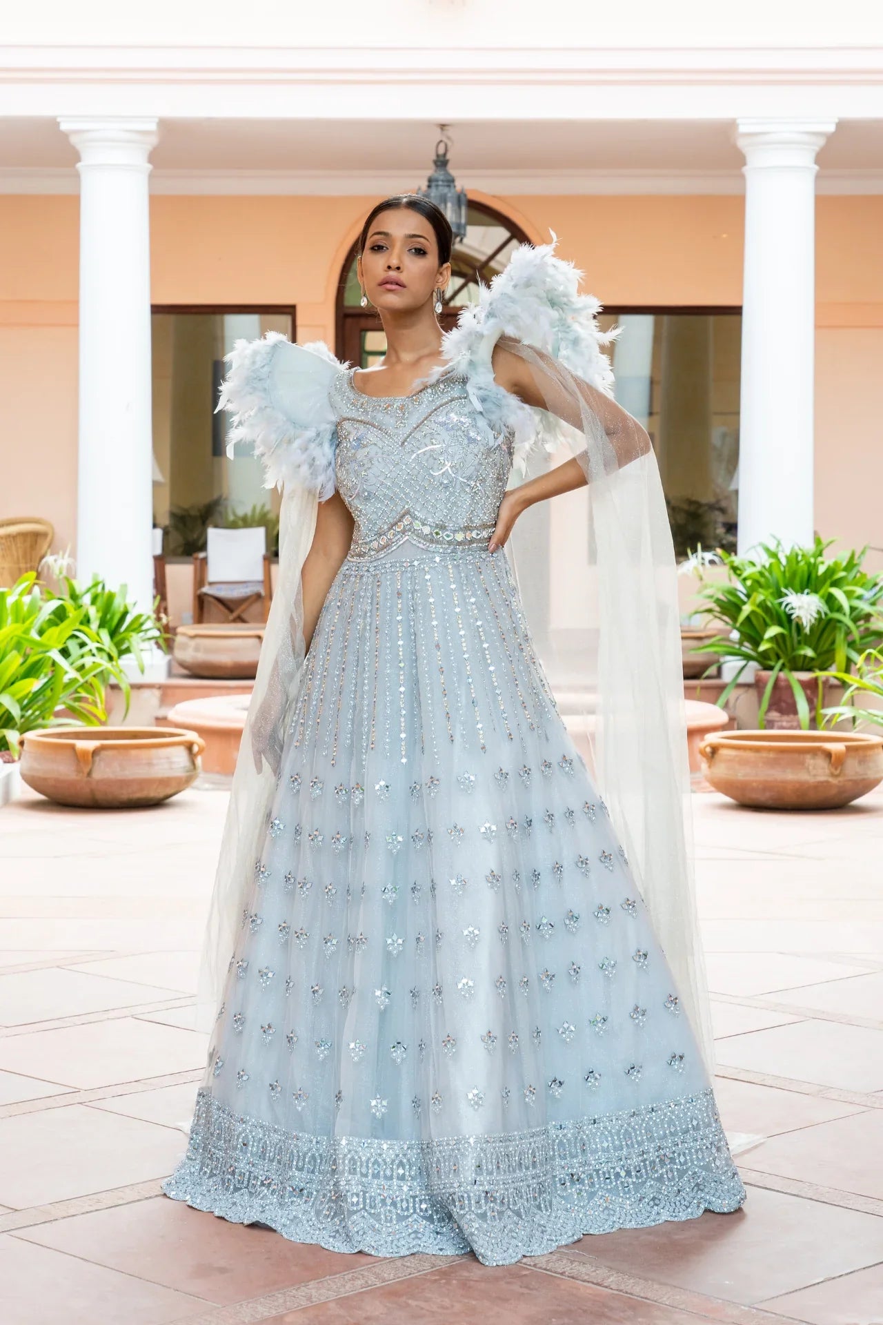 Image of Sky Blue Fairytale Gown from Lehera Fashions