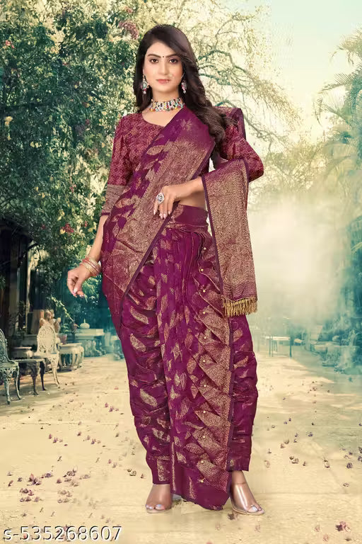 U Oragenza Nauvari Saree - Puple