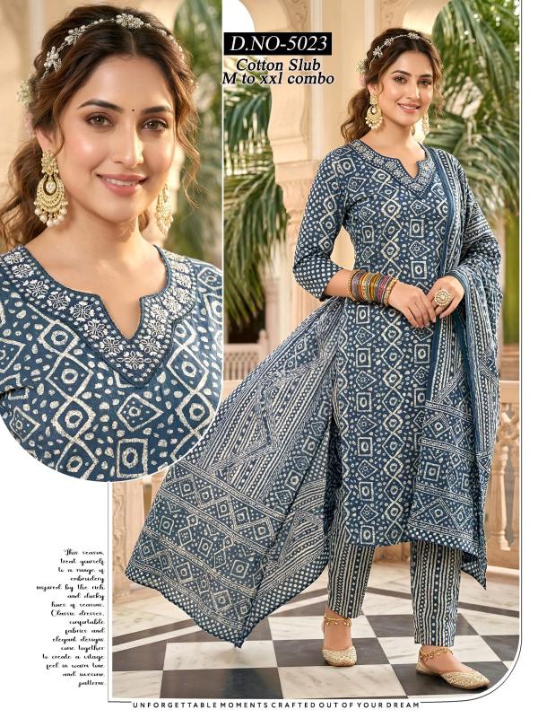 Felocity Cotton Slub Vol 2 Kurti Bottom Dupatta Wholesale Collection