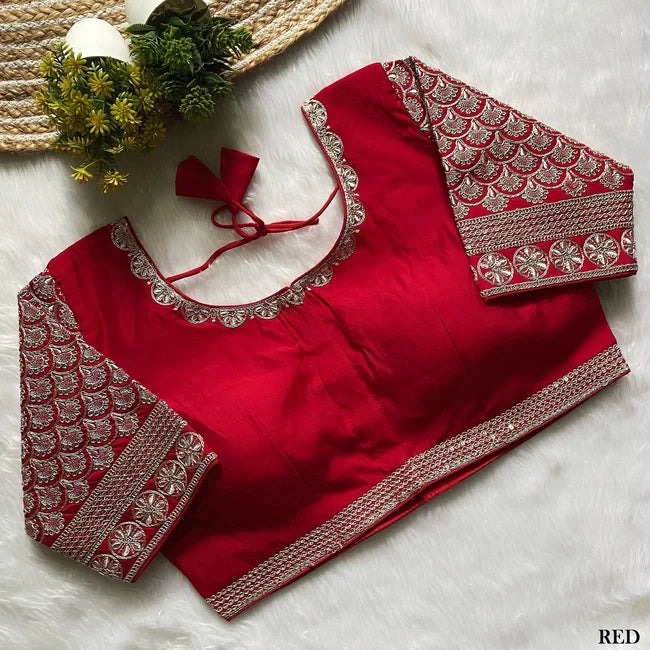 Image of Silk Fancy Blouse Collection – Premium Roman Silk Elegance from Lehera Fashions