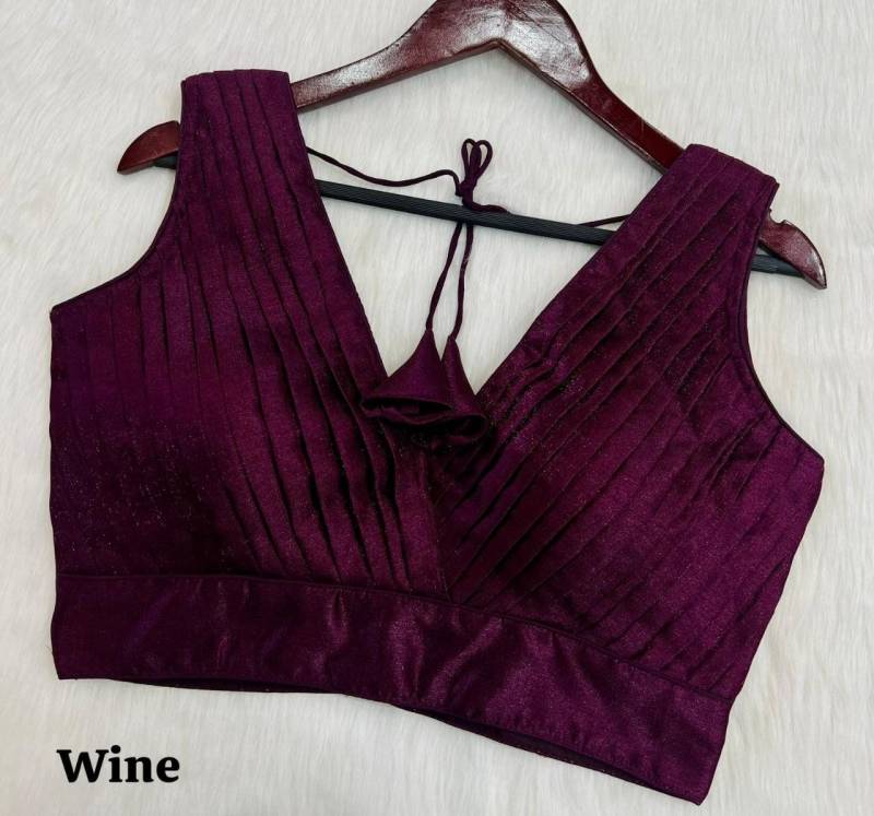 Image of Wine Silk Ready-Made Blouse Collection from Lehera Fashions