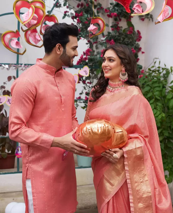 Image of Men’s Pure Silk Kurta Pyjama Set – Festive & Party Wear from Lehera Fashions